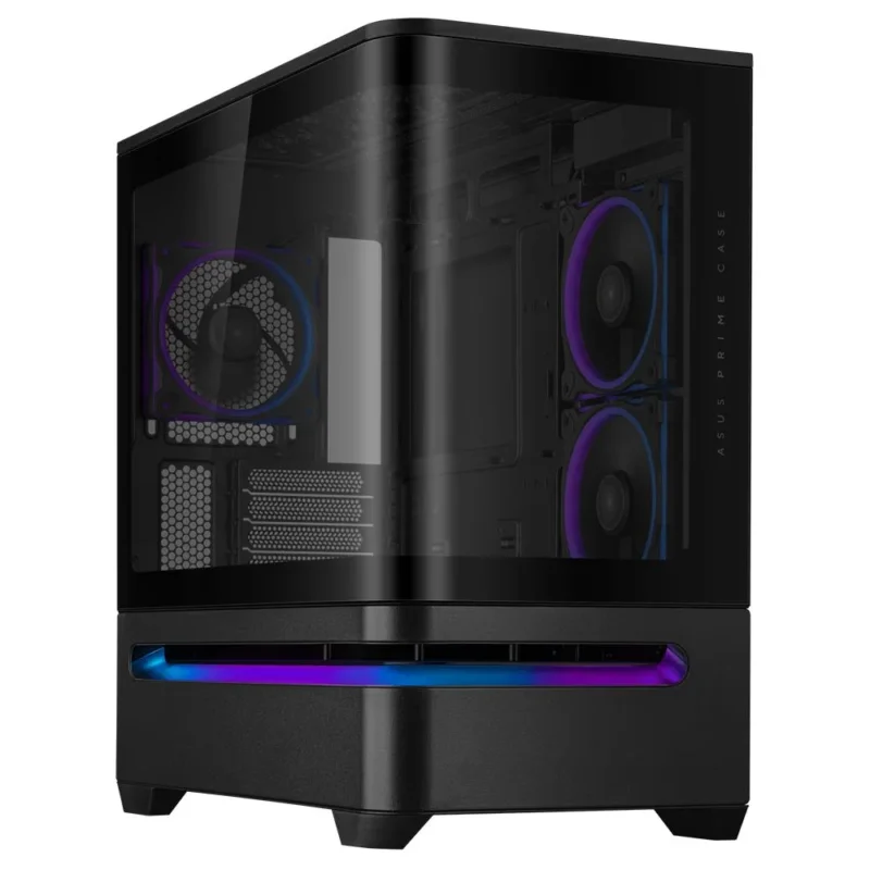 ASUS Prime AP202 ARGB mATX PC Gehäuse mit Panorama Glas GPU bis 420 mm