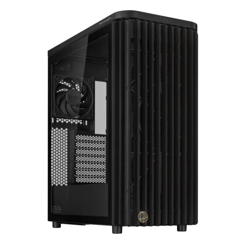 ASUS ProArt PA401 Wood Edition TG ATX PC Gehäuse mit 160 mm Lüftern und USB 20Gbps