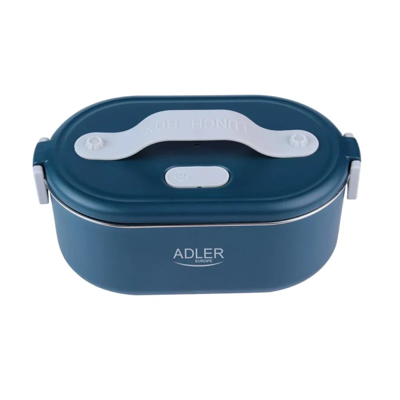Adler AD 4505 Elektrische Brotdose in Blau, 800ml, aus Edelstahl und spülmaschinenfest