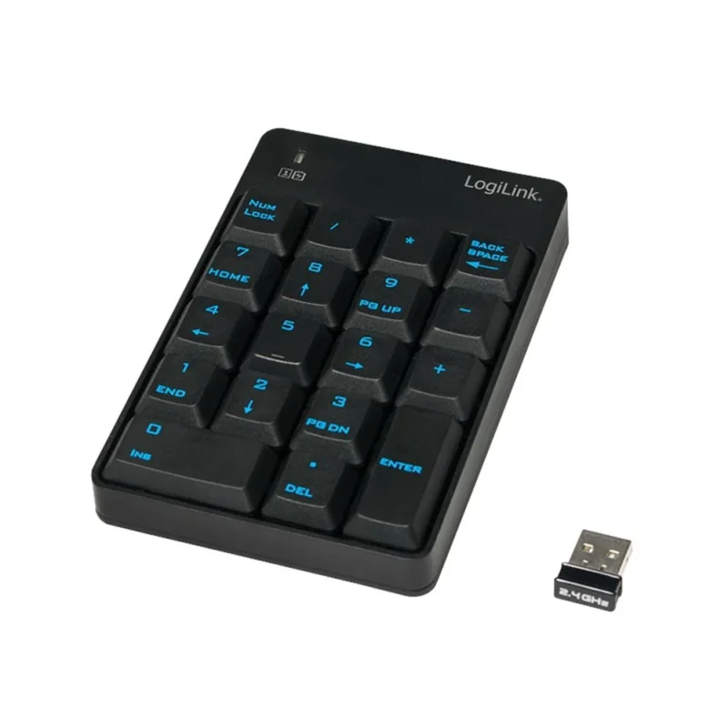 LogiLink Kabelloses Funk Keypad 2,4 GHz Schwarz