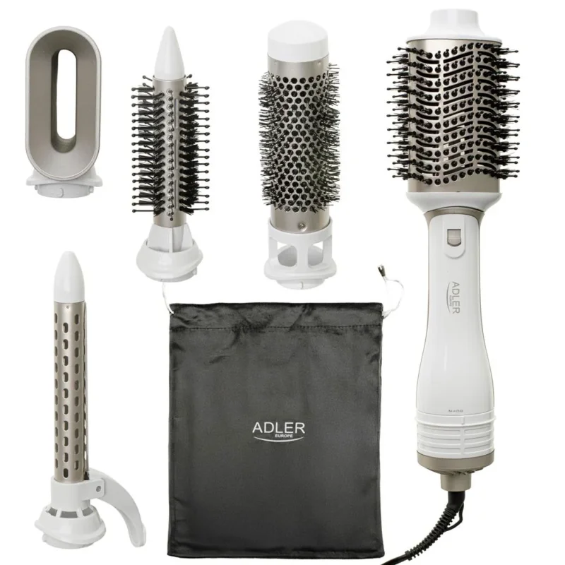 Adler AD 2027 Haarstyler 5 in 1 Weiß Champagne 1200 W mit Kaltlufttaste