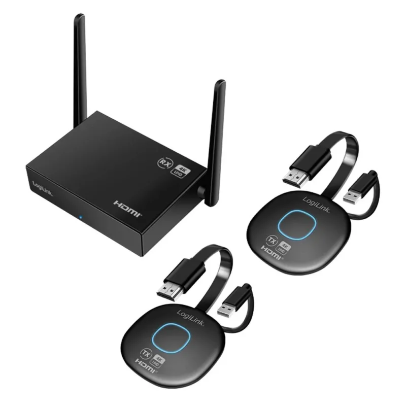 LogiLink HDMI-BYOD-Videokonferenz-Set – Drahtlos, 50 m, 4K@60 Hz, Multicast