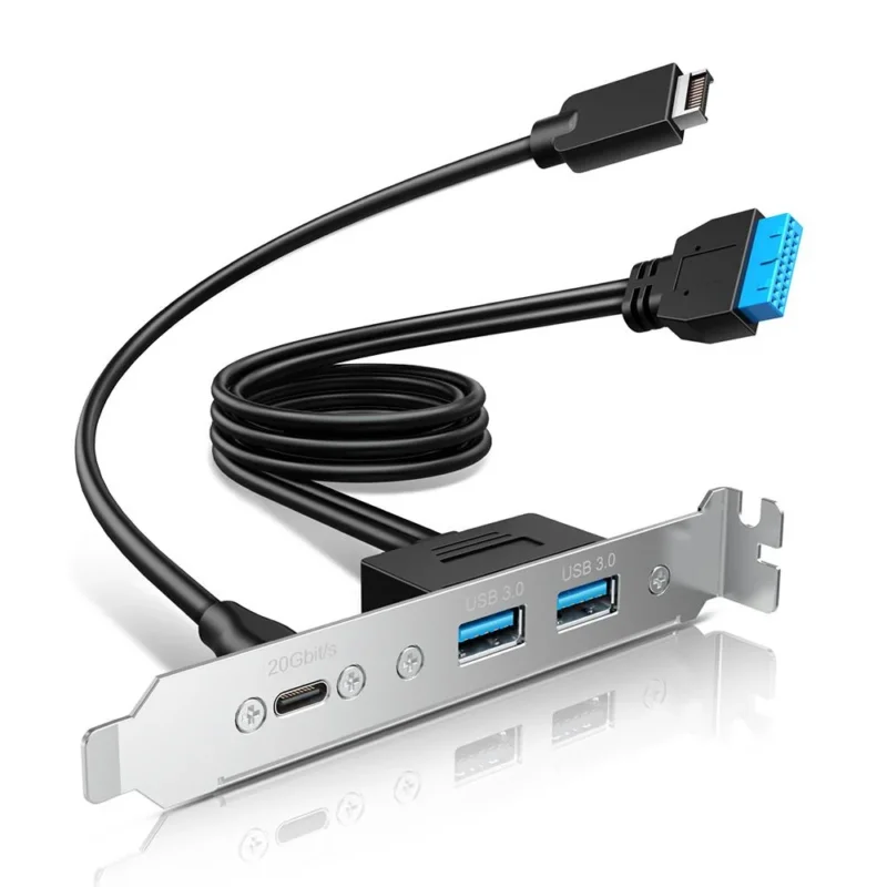 GRAUGEAR PCI Slot Blende mit 1x USB C und 2x USB A 20 Gbit