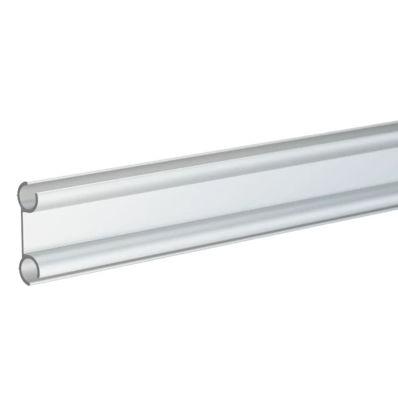 Alu Doppelkederschiene 1,2 Meter Kederleiste Ø9mm (passend für 6-8mm Keder) Neigung 45°- Aluminium Leiste Kederprofil für Wohnwagen Wohnmobil - Zelt Vorzelt Schürzenleiste Vorzeltschiene