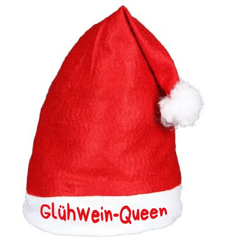 Weihnachtsmütze mit Spruch Lustige Nikolausmütze mit witzigen Motiven & Sprüchen Weihnachtsmann-Mütze rot mit Bommel für Weihnachtsfeier, Xmas & Christmas Party
