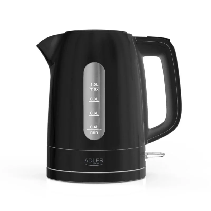 Adler AD 1380b Wasserkocher Kunststoff 1,0 l schwarz – kompakt & sicher