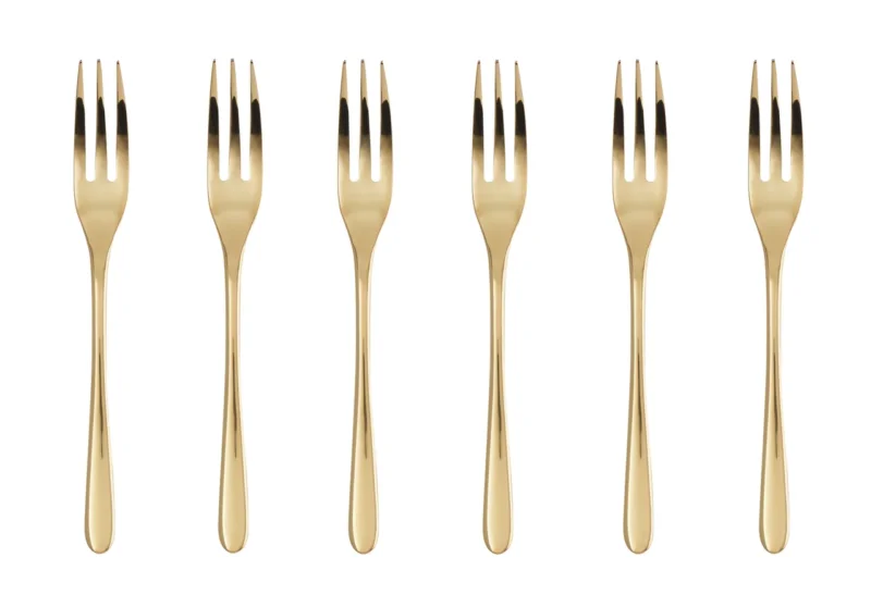 Sambonet Taste Kuchengabeln 6-teilig PVD Gold – Ansicht 1