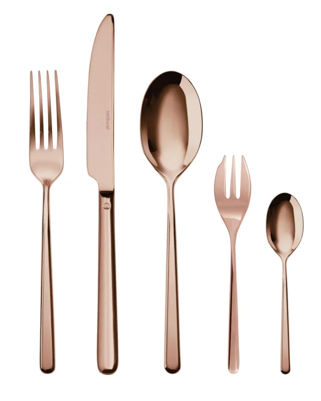Sambonet Linear Besteckset 30-teilig PVD Kupfer – Ansicht 1