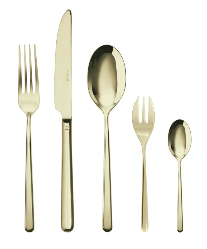 Sambonet Linear Besteckset 30-teilig PVD Champagne – Ansicht 1