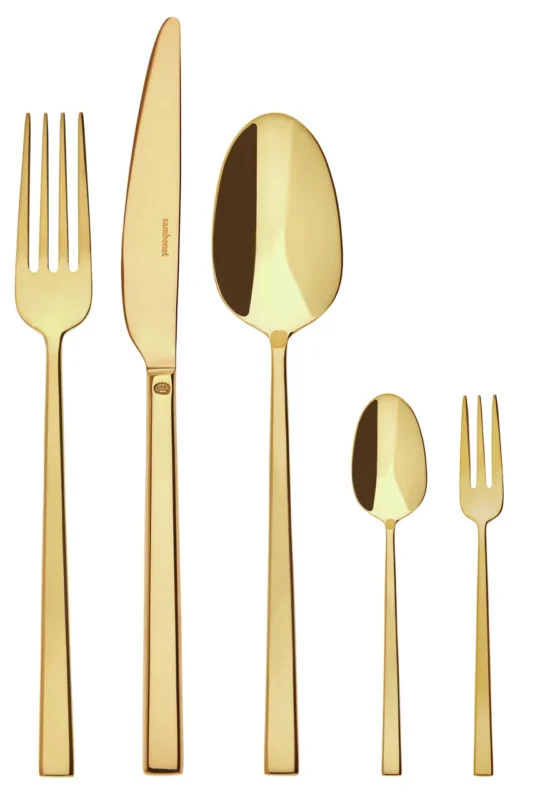 Sambonet Rock Besteckset 60-teilig PVD Gold – Ansicht 1
