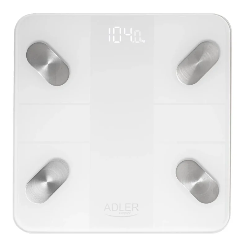 Adler AD 8186 Smart Badezimmerwaage mit App und Bluetooth Weiß