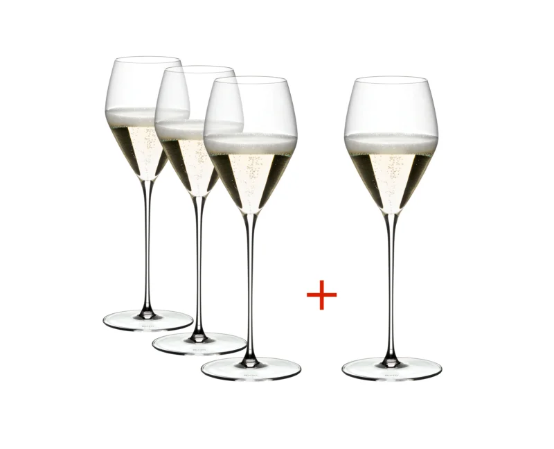 RIEDEL Veloce Champagner Weinglas Vorteilsset 4er Set