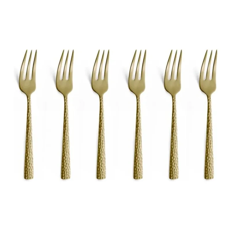 6-pc set cake forks in trend box - Champagne Amefa
