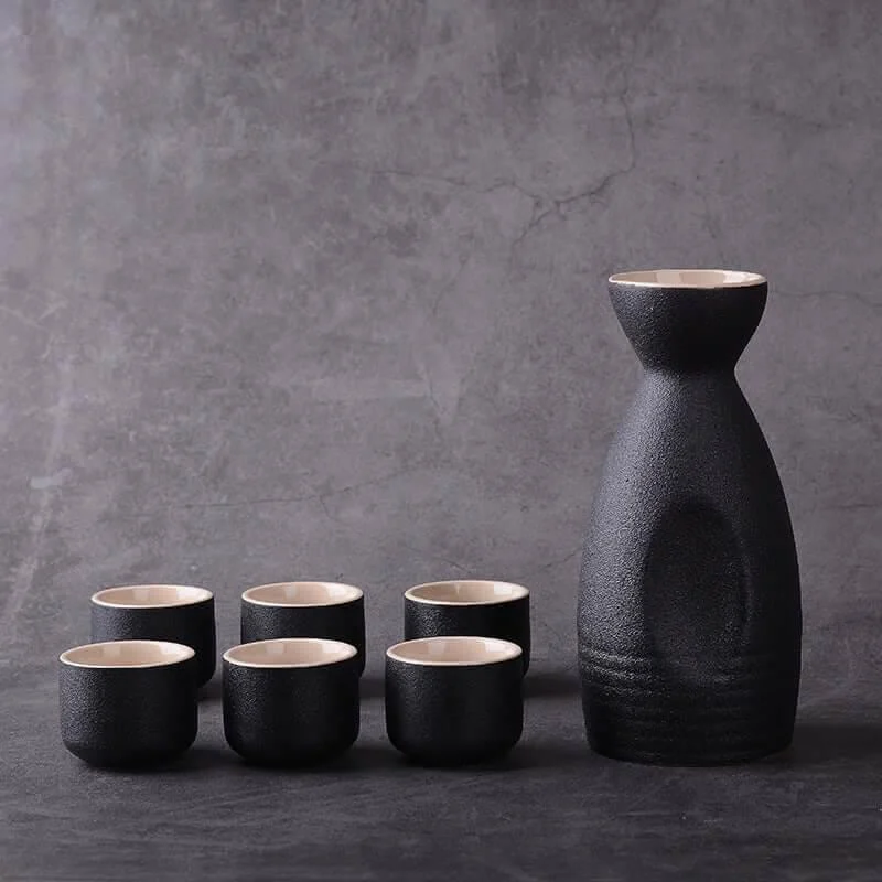 Komplettes Sake Trinkset aus Keramik (Zwei Varianten und Farben) - Kochschein