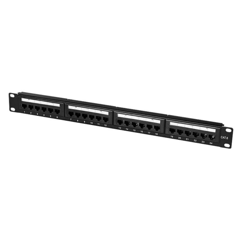 LogiLink Cat 6 Patchpanel 24 Port UTP 19 Zoll EconLine