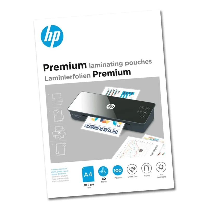 HP Premium Laminierfolien DIN A4 80 Micron 100 Stück