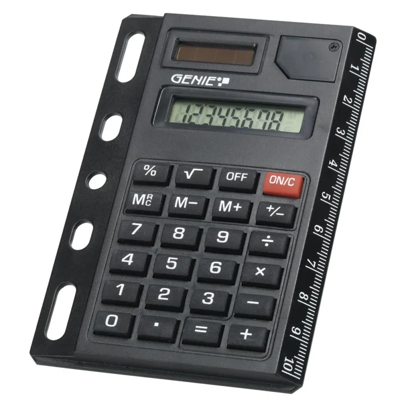 GENIE 325 Abheftbarer Taschenrechner Dual Power Schwarz
