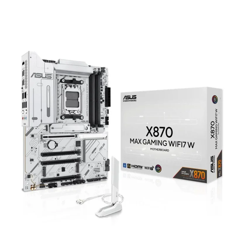 ASUS X870 MAX GAMING WIFI7 W Mainboard AM5 ATX DDR5 PCIe 5.0 WiFi 7