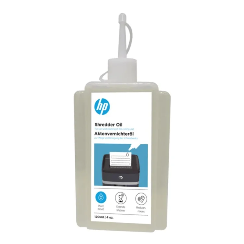 HP Aktenvernichter Öl 120 ml pflanzlicher Schmierstoff für Shredderpflege