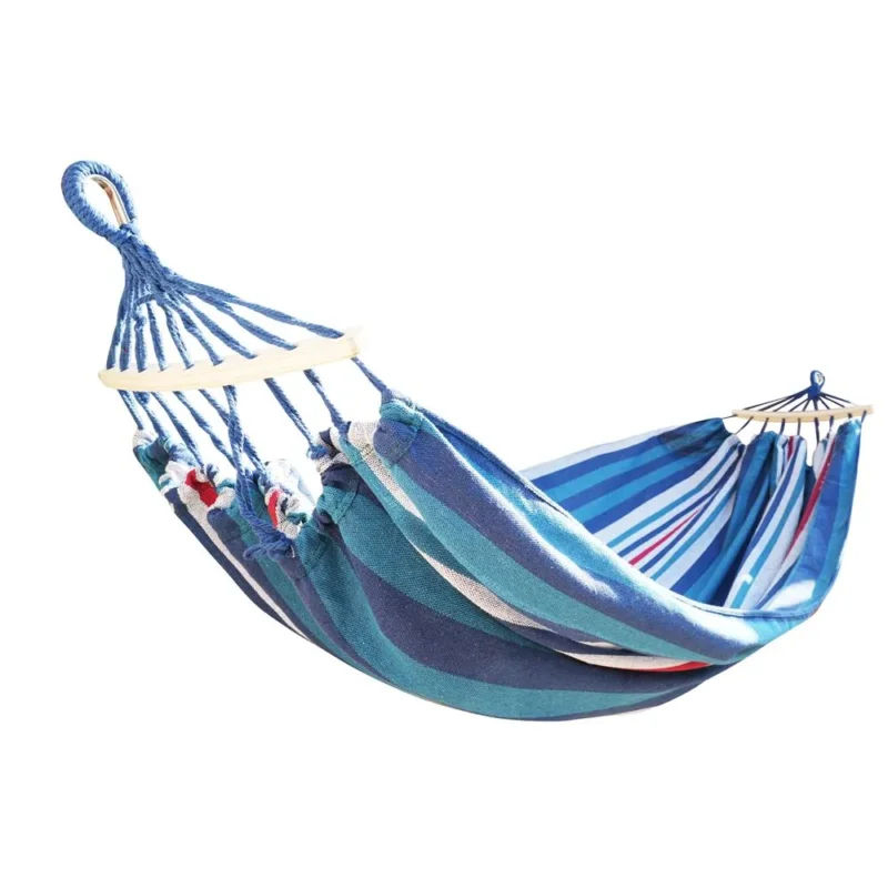 Adler AD 6807 Doppel Baumwollhängematte für 2 Personen bis 200 kg Blau