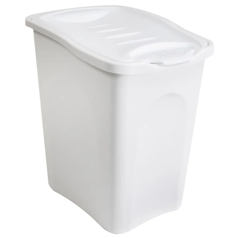 Wäschekorb 25 Liter klein mit Deckel - Wäschesammler ohne Löcher 36x28x40cm Wäschebox Wäschesortierer Kunststoff Singlehaushalt
