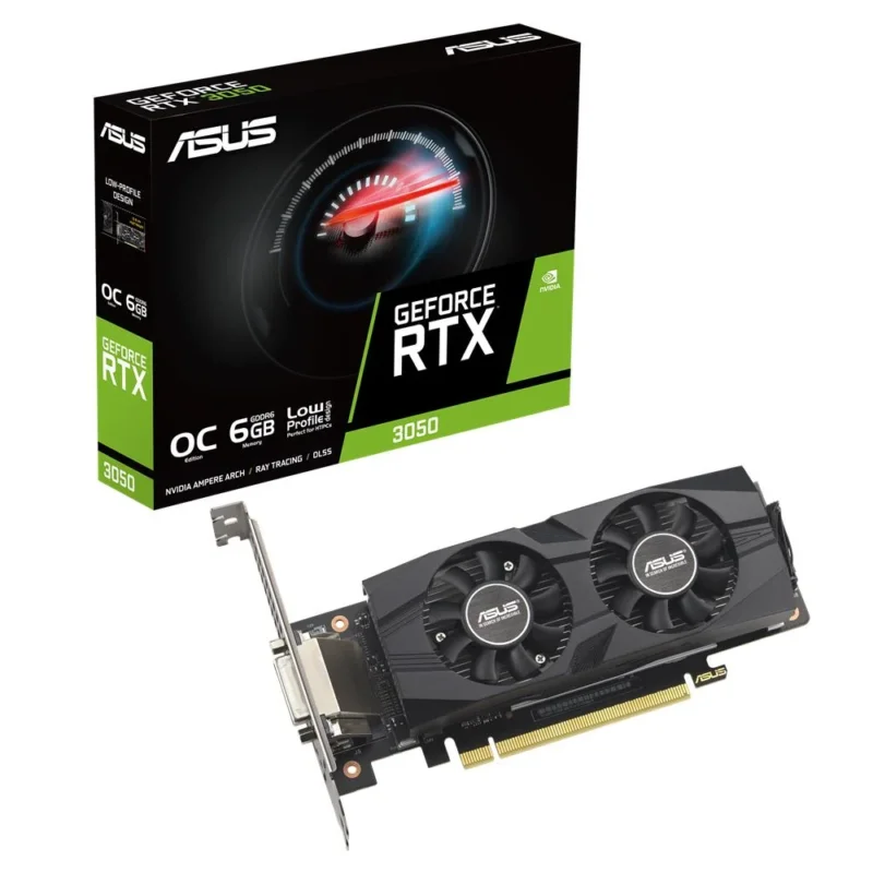 ASUS GeForce RTX 3050 LP BRK OC 6GB GDDR6 PCIe 4.0 Low Profile Gaming Grafikkarte