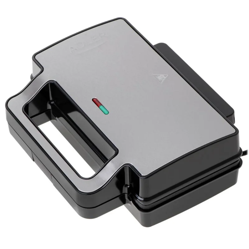 Adler AD 3073 2 in 1 Sandwichmaker und Kontaktgrill Silber Schwarz