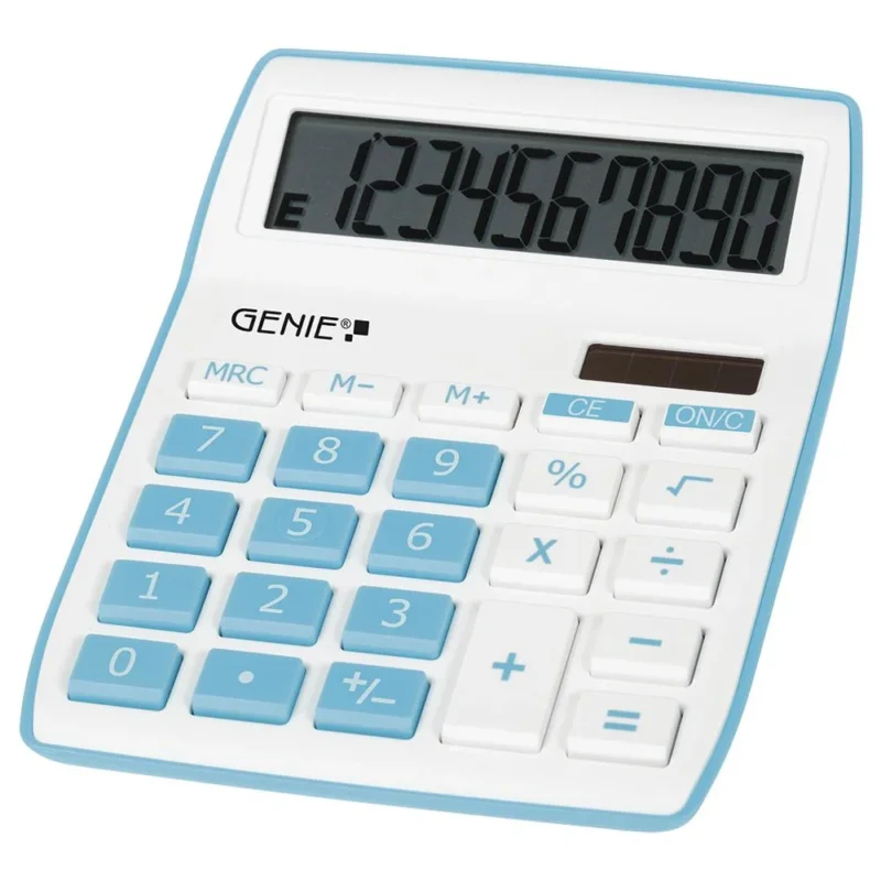 GENIE Taschenrechner 840 B Tischrechner 10 stellig Weiß Blau