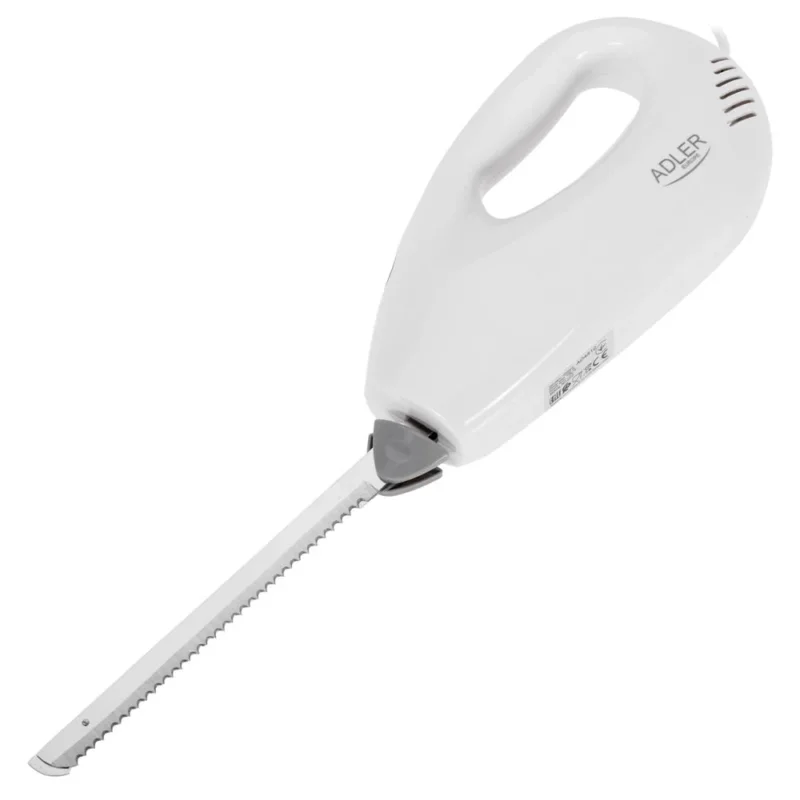 Adler AD 4512 Elektromesser elektrisches Küchenmesser aus Edelstahl Weiß