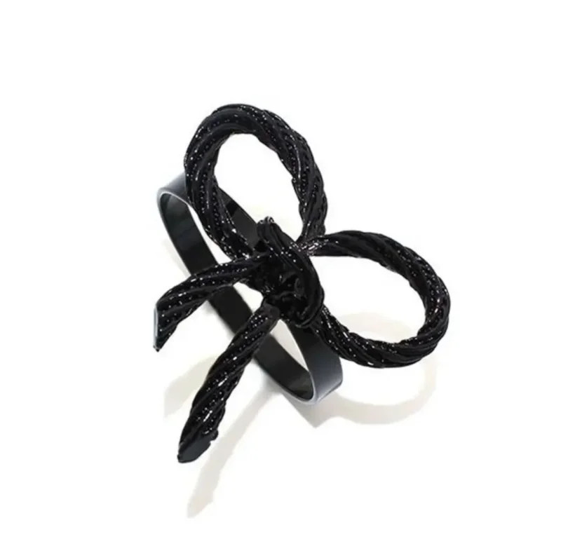 Serviettenring Set schwarze Schleife