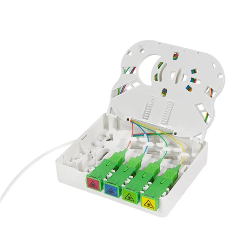LogiLink FTTH Anschlussbox 4x SC APC mit 20 m Glasfaserkabel