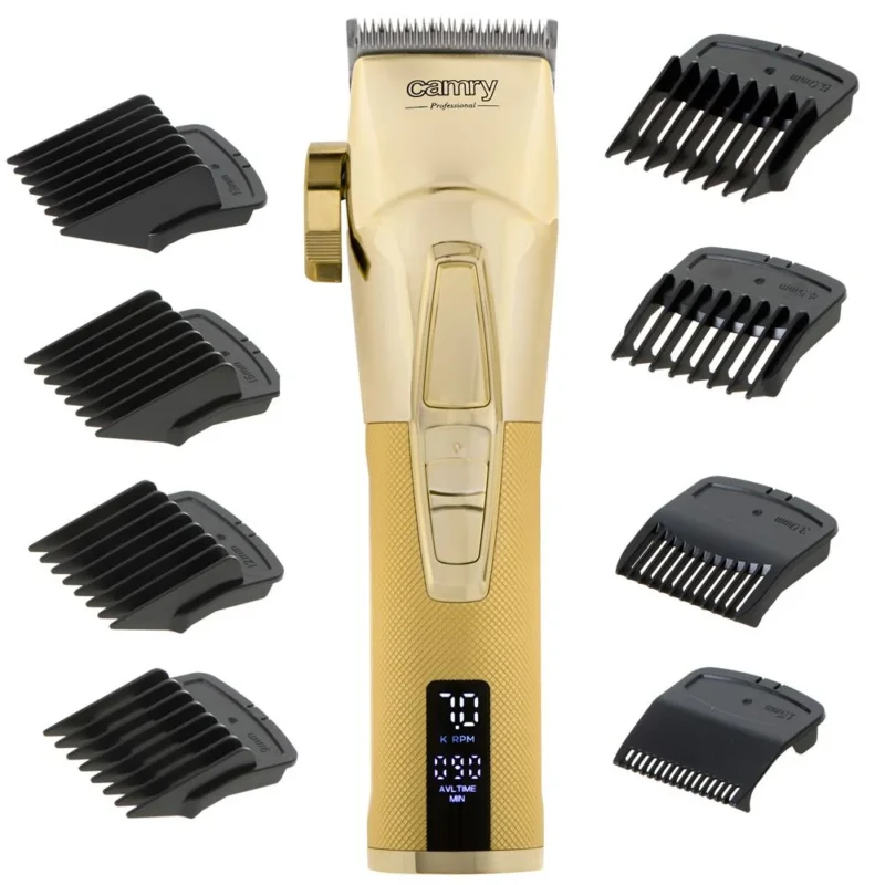 Camry CR 2835 Premium Metallic Haarschneidemaschine gold Trimmer Bartschneider mit LCD
