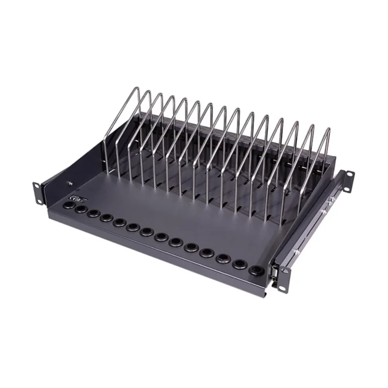 LogiLink Ausziehbarer 19"-Fachboden für Notebooks & Tablets – 4,5 HE, Schwarz