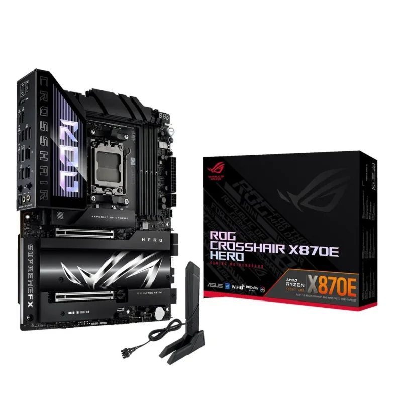ASUS ROG CROSSHAIR X870E HERO Mainboard AM5 ATX DDR5 PCIe 5.0 Wi-Fi 7
