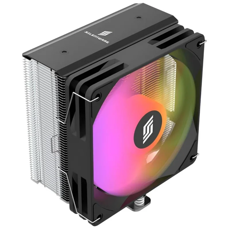Silentware Bora Black – CPU-Luftkühler, 5 Heatpipes, A-RGB, 215W TDP