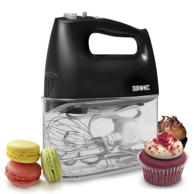 Mit 5 Geschwindigkeitsstufen plus Turbo-Funktion passt sich der Handmixer jeder Aufgabe perfekt an. Von zartem Rühren bis kraftvollem Mixen, mit diesem Mixer haben Sie die volle Kontrolle über Ihre Rezepte. Maximale Flexibilität für kreatives Backen und Kochen!