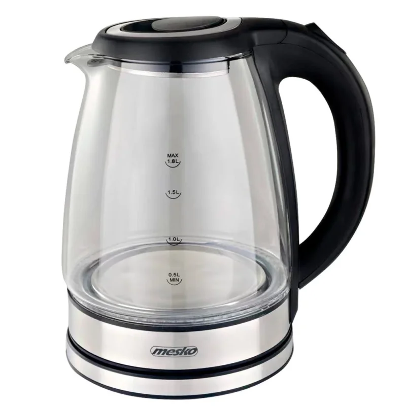Mesko MS 1307 Wasserkocher Glas 1,8 L mit LED-Beleuchtung und Überkochschutz