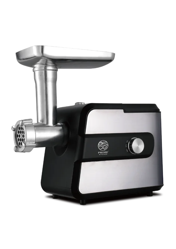 Elektrischer Fleischwolf Prime Kitchen MGY-150 – 1500W Edelstahl mit Rücklauf & Zubehörbox | Profi Fleischmaschine für Hackfleisch, Wurst & Kebbe Prime Deluxe GmbH