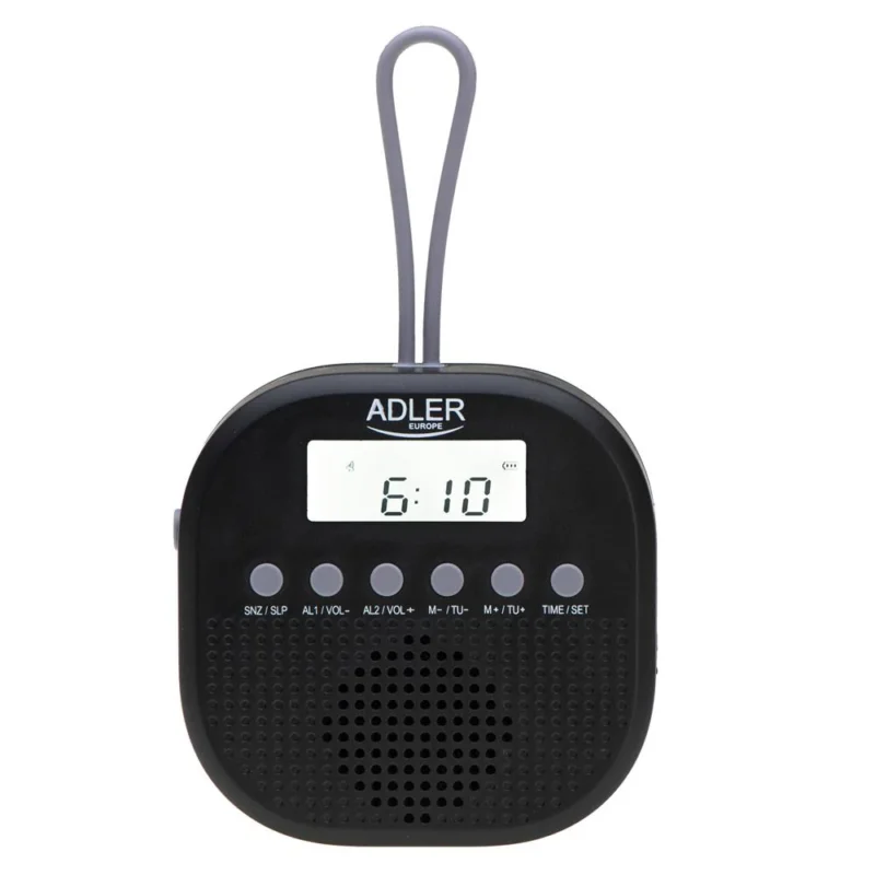 Adler AD 1912 Wasserdichtes Universalradio batteriebetrieben mit Wecker Schwarz