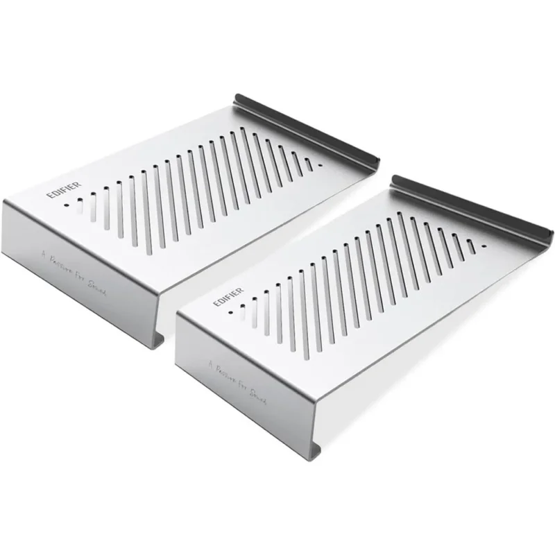 Edifier Aluminium Lautsprecherständer – 10° Neigung, vibrationsdämpfend, silber