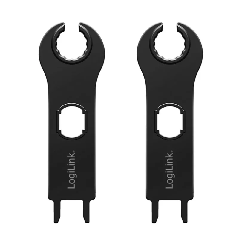 LogiLink Montageschlüsselsatz für PV-Solarkabelstecker, 2 Stück, Schwarz