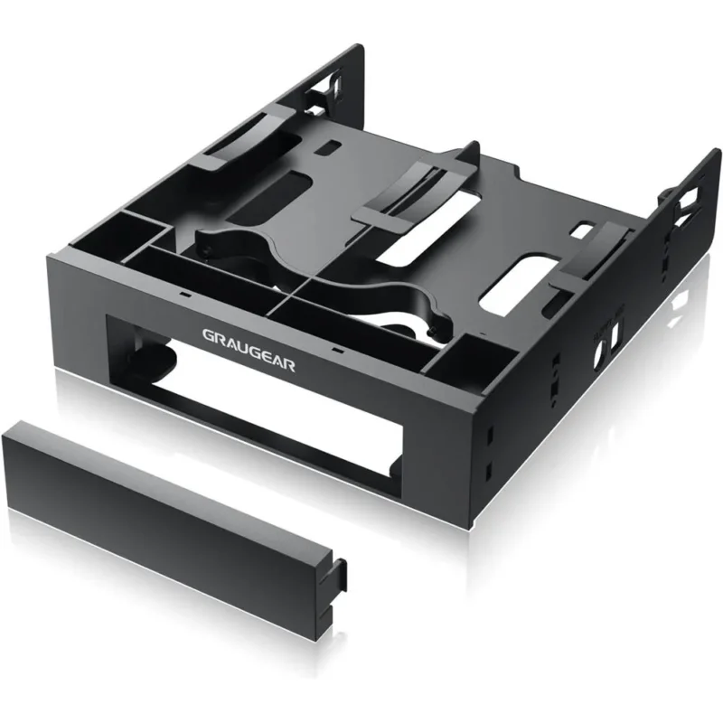 GRAUGEAR Einbaurahmen 5,25 Zoll für 2x 2,5 und 1x 3,5 Zoll HDD SSD