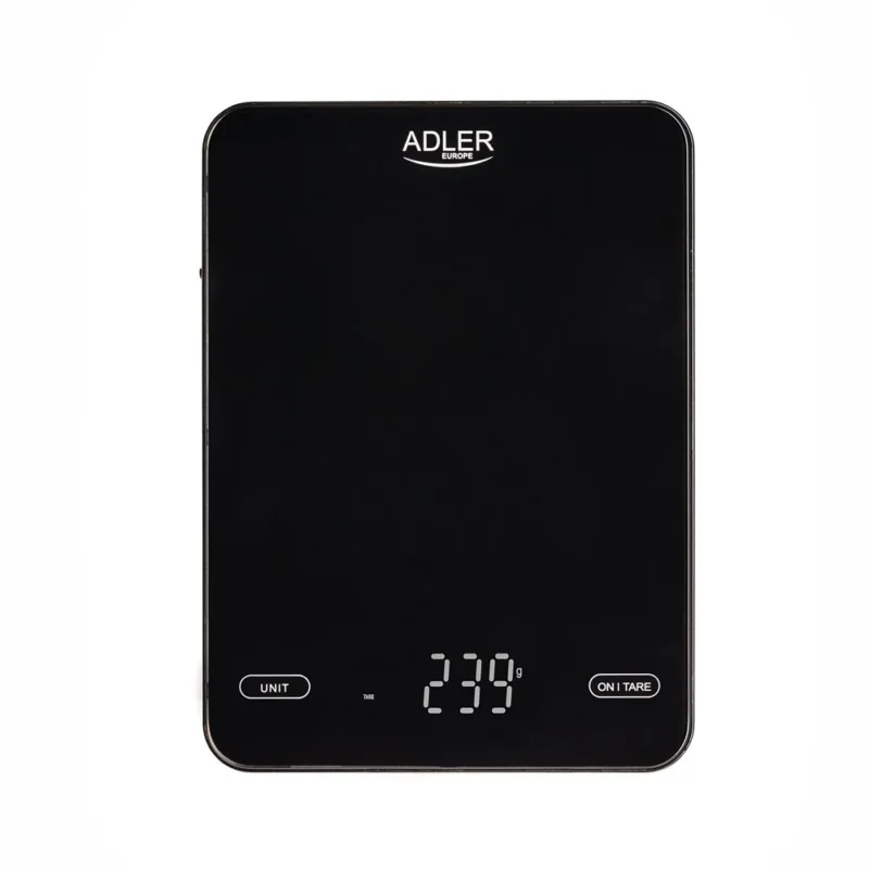 Adler AD 3177 Digitale Küchenwaage 10 kg USB wiederaufladbar Schwarz