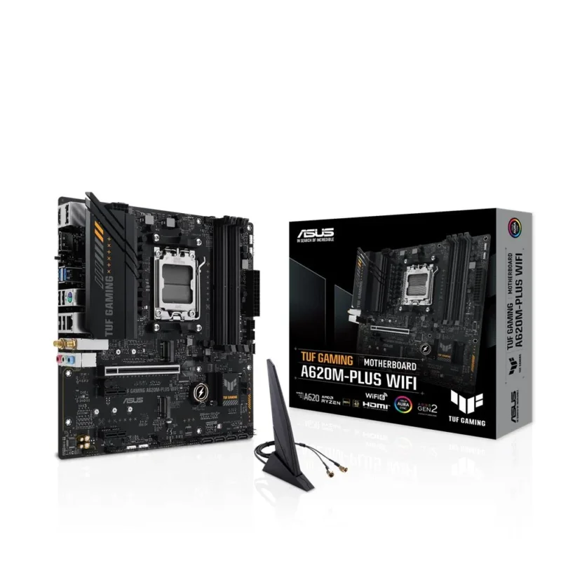 ASUS TUF Gaming A620M-PLUS WIFI Mainboard AM5 mATX DDR5 PCIe 4.0 WiFi 6