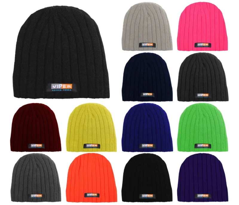 Alsino - Strickmütze - Einheitsgröße - elastische Mütze für Winter, Herbst und Frühling