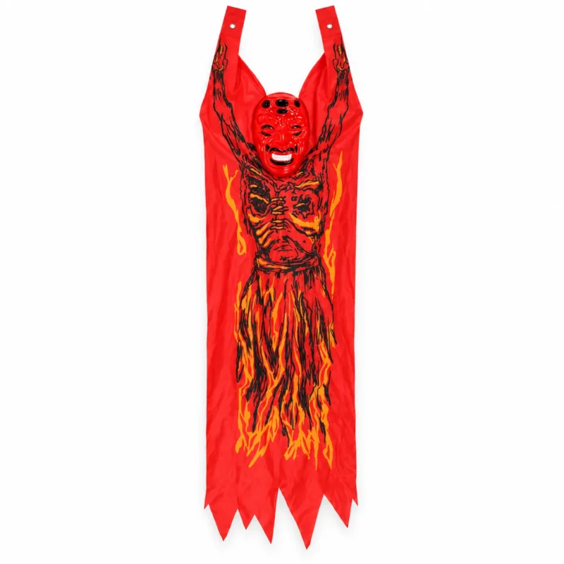 Halloween Hängedeko höllischer Scherge Gruselfigur zum Aufhängen – Horror Deko für Halloweenparty, Karneval, Fasching, Motto Party, Fenster Tür Wand