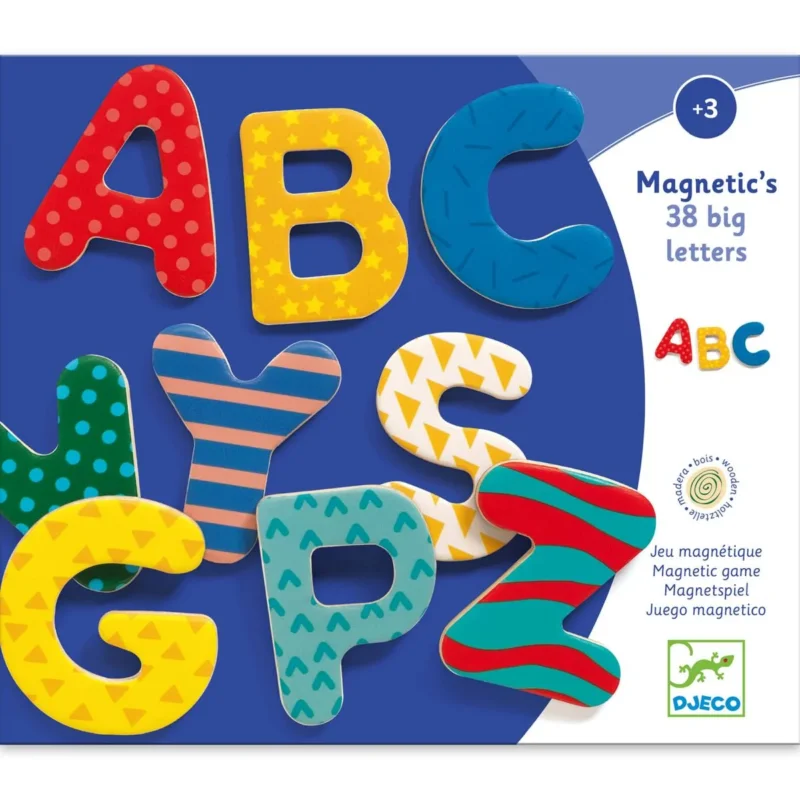 Große Holz-Magnetbuchstaben von Djeco_38 Stück