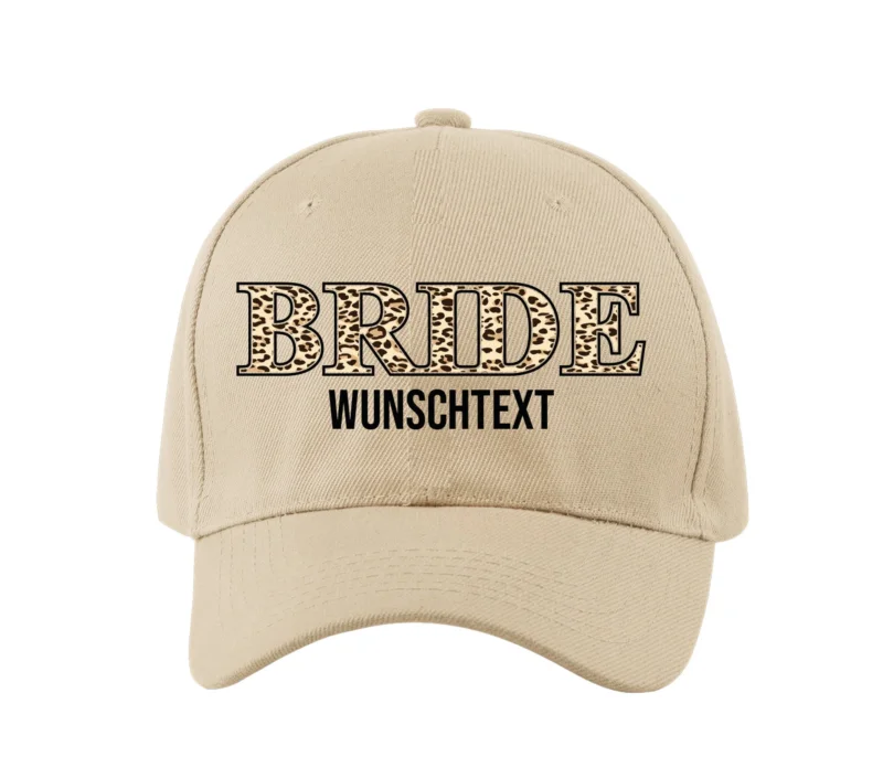 JGA Cap personalisiert mit Wunschtext – Braut & Team Braut Basecap verstellbar – Junggesellinnenabschied Mütze Damen JGA Outfit Bride Crew Kappe Frauen Weiß Schwarz Beige