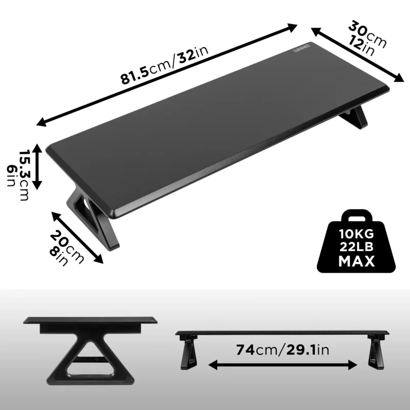 Duronic DM06-2 BK Monitorständer Maße Gewicht Kapazität