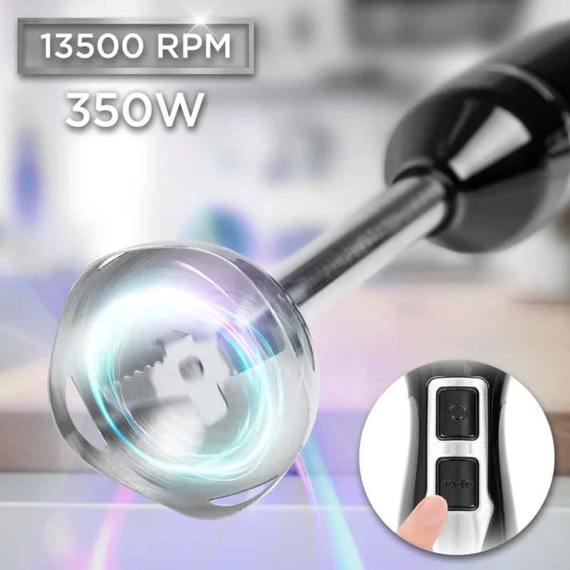 Duronic HB35 Handmixer Pürierstab Set Leistung Drehzahl Ein Aus Schalter